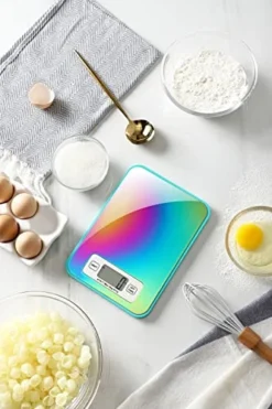 ® KYA77 Food Scale, Titanium Coated Rainbow Digital Kitchen Scale Measures In Grams And Ounces -Kitchen Island Sale 41YmWizFwdL