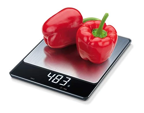 Beurer KS34 Digital Kitchen Scale - Precise Scale For Food Ounces And Grams, 33lbs Capacity, XL Weighing Platform For Meal Prep, Magic Display, Tare Function - Batteries Included - Black Glass 1 Beurer KS34 Digital Kitchen Scale - Precise Scale For Food Ounces And Grams, 33lbs Capacity, XL Weighing Platform For Meal Prep, Magic Display, Tare Function - Batteries Included - Black Glass