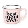 Mom Mug With Stylish Gift Box- Best Mom Ever Novelty Gifts For Mom Cute Coffee Mugs For Women - Pink Coffee Mug With Black Hand Lettering - 15 Oz Microwave And Dishwasher Safe.