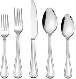 Silverware Set For 4, 20-Piece Stainless Steel Flatware Set, Fancy Cutlery Eating Utensils With Pearled Edge, Home Kitchen Restaurant Tableware Include Knives Spoons Forks, Dishwasher Safe -Kitchen Island Sale 41Z yjhDSFL. AC