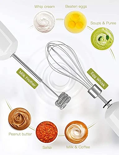 Bobique Immersion Hand Blender, 500W 6-Speeds 5-in-1 Stainless Steel Stick Blender With Chopper, 600ml Beaker, Eggs Beater, Milk Frother 4 Bobique Immersion Hand Blender, 500W 6-Speeds 5-in-1 Stainless Steel Stick Blender With Chopper, 600ml Beaker, Eggs Beater, Milk Frother - Image 4
