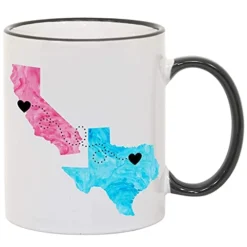 Mom, Personalized Long Distance Coffee Mug, Mother's Day Gift, States With Hearts Over Cities, 11oz Or 15oz -Kitchen Island Sale 41ZFDmj4tTS