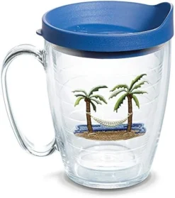 Tervis Palm Tree & Hammock Scene Made In USA Double Walled Insulated Tumbler Cup Keeps Drinks Cold & Hot, 16oz - 2pk, Unlidded -Kitchen Island Sale 41ZFVPdyb1L. AC