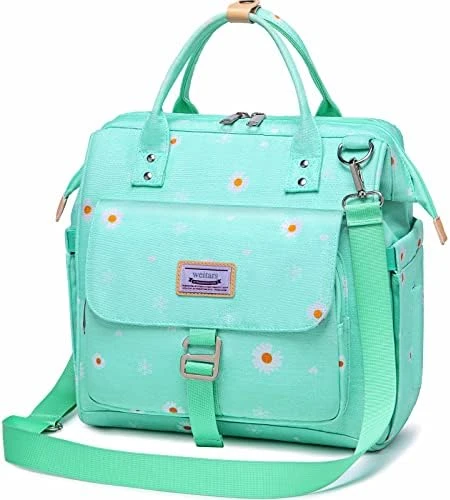 Weiatas Lunch Bag For Women Large, Insulated Leakproof Lunch Box, Reusable Wide-Open Lunch Tote Cooler Bag Lunch Purse With Shoulder Strap For Work, Beach, Picnic (Green) 5 Weiatas Lunch Bag For Women Large, Insulated Leakproof Lunch Box, Reusable Wide-Open Lunch Tote Cooler Bag Lunch Purse With Shoulder Strap For Work, Beach, Picnic (Green) - Image 5