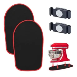 2 Pack Mixer Slider Mat, FLMOUTN Mixer Mover Fit KitchenAid 4.5-5 Qt Tilt-Head Stand Mixer, Appliance Glide Sliding Mat With 2Pcs Cord Organizer For Kitchen