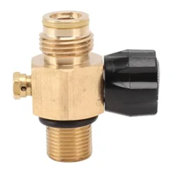 TOPINCN CO2 Cylinder Refill Adapter, Brass 5000psi Maximum Pressure Refill CO2 Tank Valve Adapter CO2 Tank Soda Maker Accessories Black