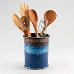 Handmade Kitchen Utensil Holder Hamada And Purple, Made In USA, Ceramic Utensil Crock Organizer -Kitchen Island Sale 41Zi6bpAb6L. AC
