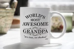 Gift For Grandpa Funny Greatest Grandfathers Day Gifts Papa Best Ever Birthday Coffee Mugs Cups The Gramps Or Pappy's Birthdays Novelty Cup Ideas World's Most Awesome Grandfather Gag Mug -Kitchen Island Sale 41a1nJmBFZL
