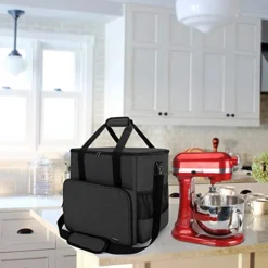 Luxja Portable Storage Bag For KitchenAid Mixers And Extra Accessories (Compatible With 4.5-Quart And 5-Quart KitchenAid Mixers), NO ACCESSORIES INCLUDED, Black -Kitchen Island Sale 41a99QEHnKL