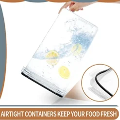 Extra Large Tall Airtight Food Storage Containers 6.5L / 220oz, BPA Free, 4pcs Pantry Kitchen Organization Set For Flour, Sugar, Baking Supplies, Plastic Flour Container With 20 Labels & Maker -Kitchen Island Sale 41aCshifgLL