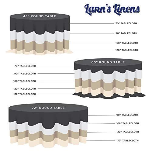 - 10 Premium 108" Round Tablecloths For Wedding/Banquet/Restaurant - Polyester Fabric Table Cloths - White 4 - 10 Premium 108" Round Tablecloths For Wedding/Banquet/Restaurant - Polyester Fabric Table Cloths - White - Image 4