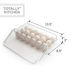 Egg Holder For Refrigerator, Fridge Organizers And Storage Clear, BPA-Free Plastic Storage Containers With Lid & Handles, 18 Eggs Tray Bins -Kitchen Island Sale 41aaS0EnC2L