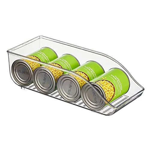 MDesign Long Plastic Soup Can Dispenser Storage Organizer Container Bin For Kitchen Pantry, Countertop, Cabinet, Refrigerator, Freezer, Hold Canned Food, Soda, Water, Ligne Collection, 4 Pack - Clear 6 MDesign Long Plastic Soup Can Dispenser Storage Organizer Container Bin For Kitchen Pantry, Countertop, Cabinet, Refrigerator, Freezer, Hold Canned Food, Soda, Water, Ligne Collection, 4 Pack - Clear - Image 6