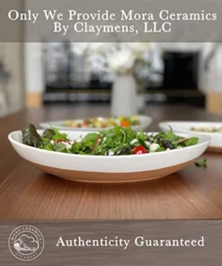 Ora Ceramic Large Serving Bowls- Set Of 2 Oval Platters For Entertaining. Modern Kitchen Dishes For Dinner, Fruit, Salad, Turkey, Etc. Oven, Dishwasher Safe, 55 / 35 Oz, 13.5" / 11.8" - Vanilla White -Kitchen Island Sale 41an9kDQTWL