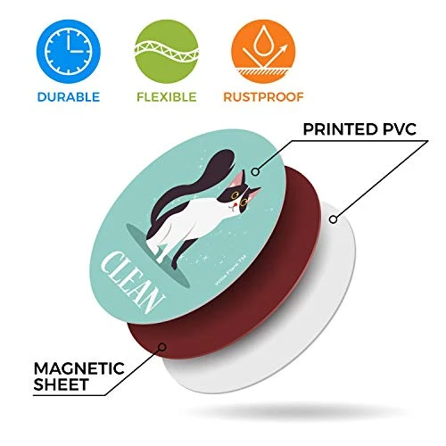 Large Dishwasher Magnet Clean Dirty Sign - Funny Design Magnets - Large, Strong, Cool Magnetic Gadgets For Kitchen Organization And Storage - Strong Double Sided Indicator (Cartoon Cat) 5 Large Dishwasher Magnet Clean Dirty Sign - Funny Design Magnets - Large, Strong, Cool Magnetic Gadgets For Kitchen Organization And Storage - Strong Double Sided Indicator (Cartoon Cat) - Image 5