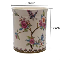 IMIFLA Utensil Crocks Extra Large Kitchen Utensil Holder For Countertop Ceramic Cooking Utensils Butterfly Ice Crack -Kitchen Island Sale 41atDQP8iyL
