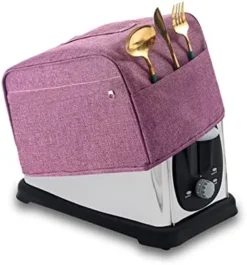2 Slice Toaster Cover, Bread Toaster Oven Dustproof Cover With Pockets, Waterproof Kitchen Small Appliance Cover Broiler Appliance Organizer Bag Anti Fingerprint Protection Woman Gifts (S, Grey) -Kitchen Island Sale 41bDnYBg5PL. AC 1