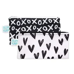 Snack Bags, Reusable Fabric, Washable, Food Safe, BPA Free - XOXO & Hearts (2-Pack) , 7x0.2x3.5 Inch (Pack Of 2) -Kitchen Island Sale 41bEiQSHBbS 1