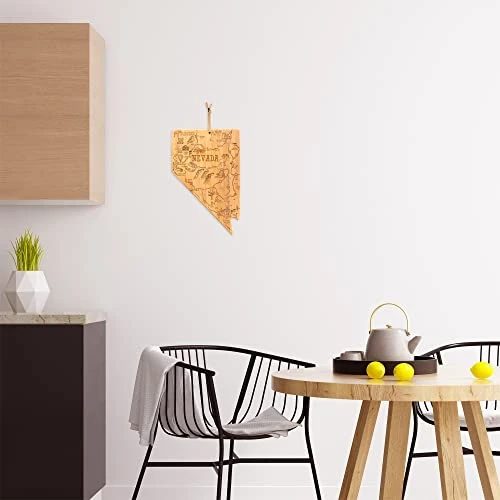 Destination Nevada State Shaped Serving And Cutting Board, Includes Hang Tie For Wall Display 3 Destination Nevada State Shaped Serving And Cutting Board, Includes Hang Tie For Wall Display - Image 3