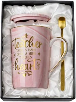 Unique Teacher Appreciation Gifts For Women - Best Teacher Christmas Gifts For Teachers, 14oz Pink Marble Ceramic Coffee Mug Printed With Gold, Retirement Birthday Ideas, End Of The Year, Gift Boxed 16 Unique Teacher Appreciation Gifts For Women - Best Teacher Christmas Gifts For Teachers, 14oz Pink Marble Ceramic Coffee Mug Printed With Gold, Retirement Birthday Ideas, End Of The Year, Gift Boxed -Kitchen Island Sale 41bl4W9ngYL. AC
