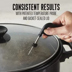 Weston ESTON BRANDS 2-in-1 Indoor Electric Smoker & Programmable Slow Cooker, 6 Quart, With 3-Tier Smoking Rack For Meat, Cheese And More, Dishwasher Safe Crock, Temperature Probe, Black (03-2500-W) -Kitchen Island Sale 41bmSHrcNcL