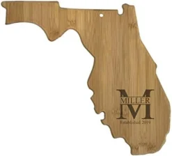 USA Ohio State Shaped Personalized MILLER Cutting Board | Custom Bamboo Serving & Cutting Board (Ohio) -Kitchen Island Sale 41bqzQyn rL. AC