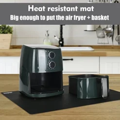 1.5MM Extra Thick Silicone Heat Resistant Mat For Air Fryer, 27.9" X 20" XL Large Kitchen Counter Mat Waterproof, Nonskid Silicone Table Placemats For Countertop Protector With Brush By Foepoge, Black -Kitchen Island Sale 41c2RWdjIsL