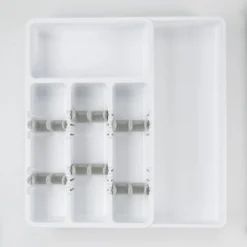 OXO Good Grips Expandable Utensil Organizer, 9.75 Inches, White -Kitchen Island Sale 41c4Hy0IuGL