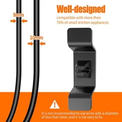 6 PCS Cord Organizer For Appliances, Cord Wrap Cords Holder Cable Organizer Wrapper Tidy Wire Rope Storage Stick On Kitchen Appliances Mixers, Coffee Maker, Pressure Cooker And Air Fryer -Kitchen Island Sale 41c8obJYiEL