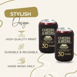 Cheers And Beers To 30 Years Can Coolers, 30th Birthday Party Coolies, Set Of 12, Black And Gold Can Coolers, Perfect For Birthday Parties, Birthday Decorations… 10 Cheers And Beers To 30 Years Can Coolers, 30th Birthday Party Coolies, Set Of 12, Black And Gold Can Coolers, Perfect For Birthday Parties, Birthday Decorations… -Kitchen Island Sale 41cJlur30IL
