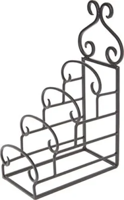 Wrought Iron 4 Plate Table Stand, 14.5" H X 5.25" W X 9.75" D -Kitchen Island Sale 41cVX6QV8EL. AC 2