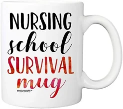 Nursing School Survival Mug - 11oz Cup For Registered RN Nurse Practitioner, Graduation, Hospital Assistant -Kitchen Island Sale 41cuGnOs7L. AC