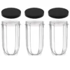 16oz Cups 6 Piece Set - 3 Replacement Cups WITH LIDS For Magic Bullet Blender LIDS INCLUDED