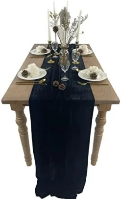 OME Velvet Table Runner, 10ft Luxurious Wedding Reception Decorations Soft Velvet Fabric Table Linen Overlay For Party (20 X 120 Inch, Gold) -Kitchen Island Sale 41dVoQTf6TL. AC