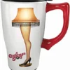 - 12815 Spoontiques A Christmas Story Leg Lamp Ceramic Travel Mug, 18 Ounces, White