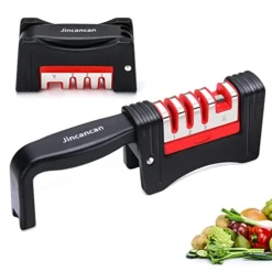 4 In 1 Foldable Knife Sharpener, Knife Sharpeners For Kitchen Knives, Professional Knife Sharpener For Kitchen Blade And Scissors