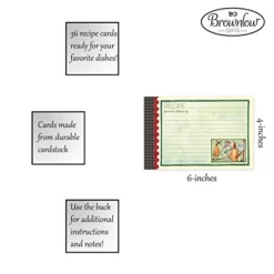 4" X 6" Lined Recipe Cards, Cook With Love, 36-Count