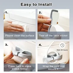 SHAIDOJIO Cord Organizer For Kitchen Appliance, 12PCS Upgraded Cord Wrapper, Adhesive Cord Winder Holder With Cable Holder, Cable Organizer For Mixer, Coffee Maker, Pressure Cooker, Air Fryer -Kitchen Island Sale 41dmrFGozOL