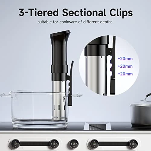 Sous Vide Machine, Lekoza Joule Sous Vide Cooker 1100 Watts, Ultra-quiet Fast-Heating Wifi Connect Preset Recipes On APP Immersion Circulator Precise Cooker With Accurate Temperature And Timer 4 Sous Vide Machine, Lekoza Joule Sous Vide Cooker 1100 Watts, Ultra-quiet Fast-Heating Wifi Connect Preset Recipes On APP Immersion Circulator Precise Cooker With Accurate Temperature And Timer - Image 4