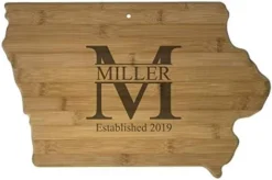 USA Ohio State Shaped Personalized MILLER Cutting Board | Custom Bamboo Serving & Cutting Board (Ohio) -Kitchen Island Sale 41e PFHhEBL. AC