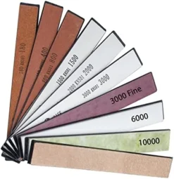 7PCS Knife Sharpening Stone For Professional Knife Sharpeners Fix-Angle Kitchen Sharpener - 4 Ceremic Whetstones: 120#, 320#, 600#, 1500# & 3 Water Stones: 3000# 6000#, 10000# For RUIXIN PRO -Kitchen Island Sale 41e47Qet6nL. AC