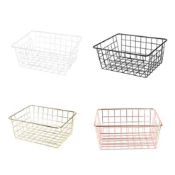 3pcs Wire Storage Baskets For Organizing,Pantry Organization Bins For Cabinets,Metal Basket For Kitchen,Laundry,Garage,Fridge,Bathroom Countertop Organizer (Small, Gold) -Kitchen Island Sale 41eCZARy0jL