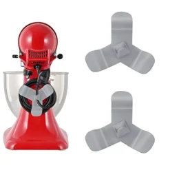 Skycase Cord Organizer For Appliances,2 Pack Adhesive Cord Holder Stick On Kitchen Small Appliances For Mixer, Toaster,Coffee Maker, Air Fryer,Pressure Cooker,Grey