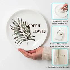 N/A 50Pcs Invisible Adhesive Plate Hanger, Vertical Plate Holders For Wall, Adhesive Plate Hanger Hooks For Plate Pictures Wall Decor (White,Sq) -Kitchen Island Sale 41fhjsBrsxL