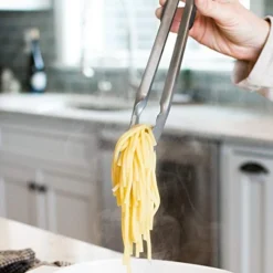 Premium Set Of 12-inch And 9-inch Stainless-Steel Locking Kitchen Tongs, Set Of 2 - Sturdy, Heavy Duty Tong Set - Great For Cooking, Grilling, And Barbecue, BBQ, Silver, DN-KW-TG2S