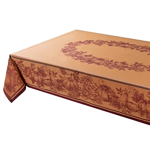 Harvest Engineered Jacquard Heavyweight Fabric Table Cloth, Fall, Harvest And Thanksgiving Tablecloth (Harvest Royalty, 60" X 120" Rectangular) 2 Harvest Engineered Jacquard Heavyweight Fabric Table Cloth, Fall, Harvest And Thanksgiving Tablecloth (Harvest Royalty, 60" X 120" Rectangular) - Image 2