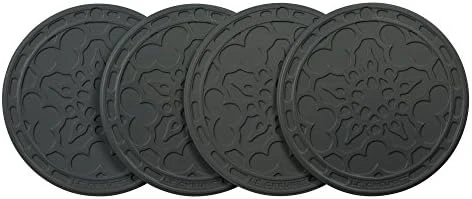 Le Creuset Silicone French Coasters, Set Of 4 - 4" Diameter , White 5 Le Creuset Silicone French Coasters, Set Of 4 - 4" Diameter , White - Image 5
