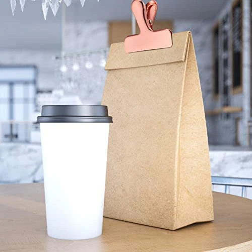 Whaline Stainless Steel Chip Clips Set, Rose Gold Chip Bag Clips Heavy Duty Food Clips Round Edge Air Tight Seal Grip For Home Office Kitchen Home Usage Storage (8 Pieces Of The Size 3'') 3 Whaline Stainless Steel Chip Clips Set, Rose Gold Chip Bag Clips Heavy Duty Food Clips Round Edge Air Tight Seal Grip For Home Office Kitchen Home Usage Storage (8 Pieces Of The Size 3'') - Image 3