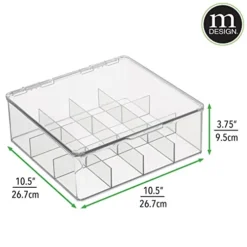 MDesign Plastic Stackable Tea Bag Organizer Storage Bin With Lid For Kitchen Cabinets, Countertops, Pantry - Container Holds Beverage Bags, Cups, Pods, Packets, Condiment Accessories - Clear 10 MDesign Plastic Stackable Tea Bag Organizer Storage Bin With Lid For Kitchen Cabinets, Countertops, Pantry - Container Holds Beverage Bags, Cups, Pods, Packets, Condiment Accessories - Clear -Kitchen Island Sale 41gD5CYGVDL
