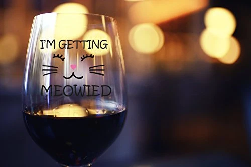 I'm Getting Meowied Funny Wine Glass 15oz - Unique Wedding Gift Idea For Fiancee, Bride, Bridal Shower Gifts - Engagement Party Or Christmas Gift For Her - Evening Mug 2 I'm Getting Meowied Funny Wine Glass 15oz - Unique Wedding Gift Idea For Fiancee, Bride, Bridal Shower Gifts - Engagement Party Or Christmas Gift For Her - Evening Mug - Image 2